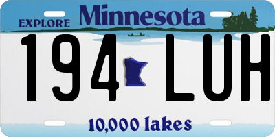 MN license plate 194LUH
