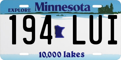 MN license plate 194LUI