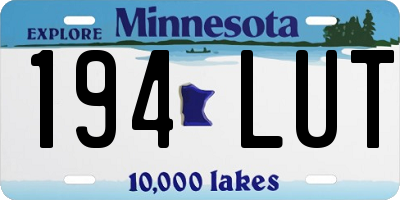 MN license plate 194LUT