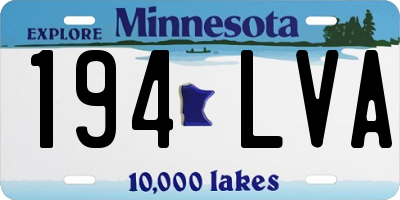 MN license plate 194LVA