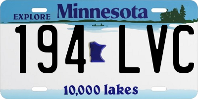 MN license plate 194LVC