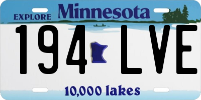 MN license plate 194LVE