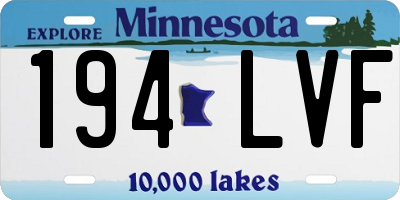 MN license plate 194LVF
