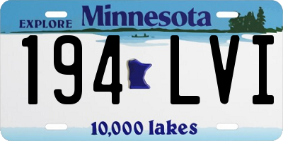 MN license plate 194LVI