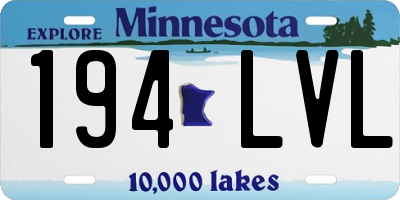 MN license plate 194LVL
