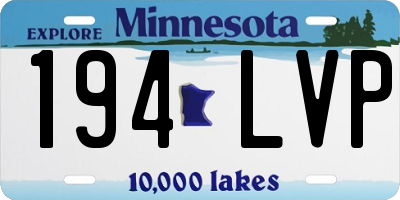 MN license plate 194LVP