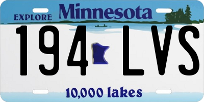 MN license plate 194LVS