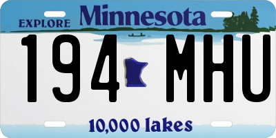 MN license plate 194MHU