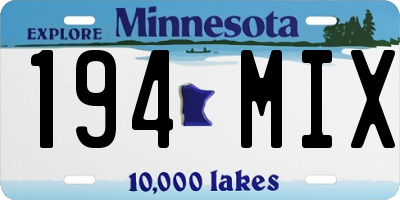 MN license plate 194MIX