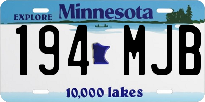 MN license plate 194MJB
