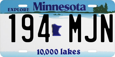 MN license plate 194MJN