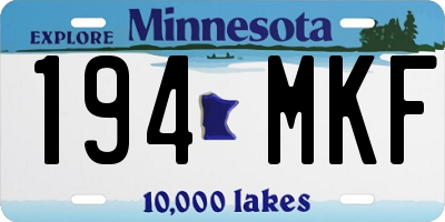 MN license plate 194MKF