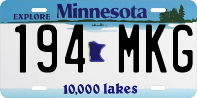 MN license plate 194MKG