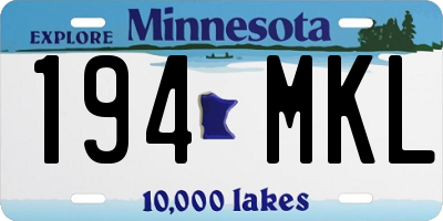 MN license plate 194MKL