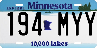 MN license plate 194MYY