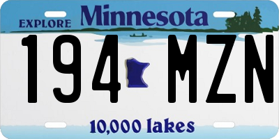 MN license plate 194MZN