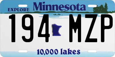 MN license plate 194MZP