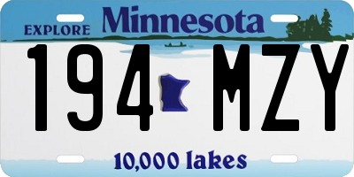 MN license plate 194MZY