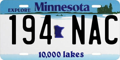 MN license plate 194NAC