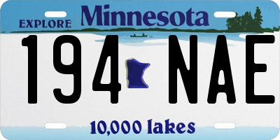 MN license plate 194NAE