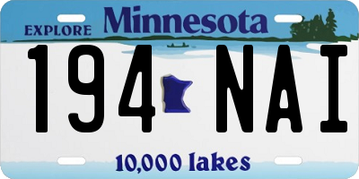 MN license plate 194NAI