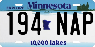 MN license plate 194NAP