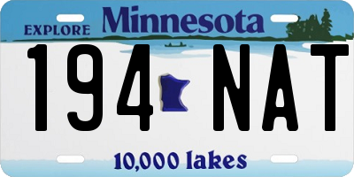 MN license plate 194NAT