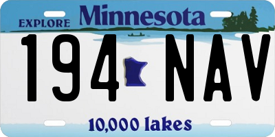 MN license plate 194NAV