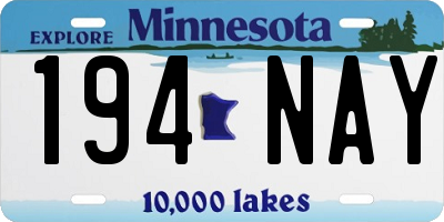 MN license plate 194NAY
