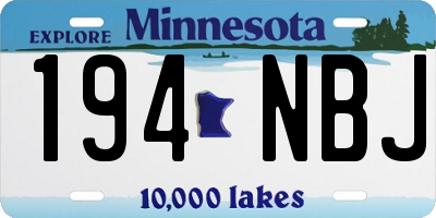 MN license plate 194NBJ