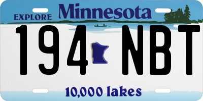 MN license plate 194NBT