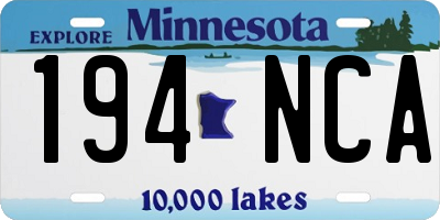 MN license plate 194NCA