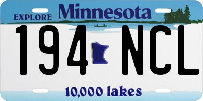 MN license plate 194NCL