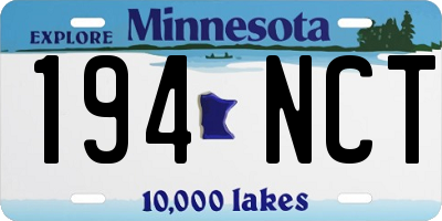 MN license plate 194NCT
