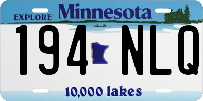 MN license plate 194NLQ