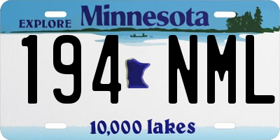 MN license plate 194NML