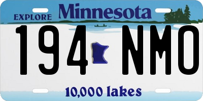 MN license plate 194NMO