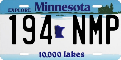 MN license plate 194NMP