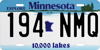 MN license plate 194NMQ