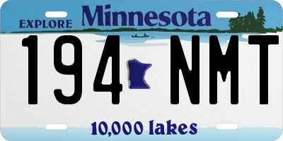 MN license plate 194NMT
