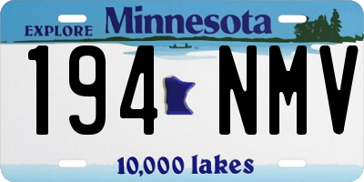 MN license plate 194NMV