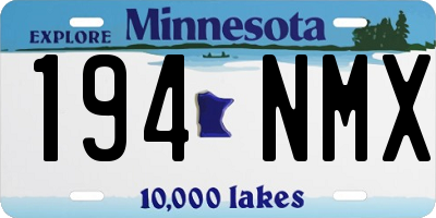MN license plate 194NMX
