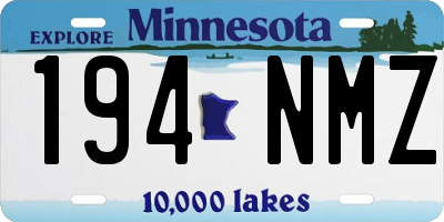 MN license plate 194NMZ