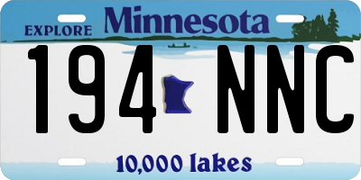 MN license plate 194NNC