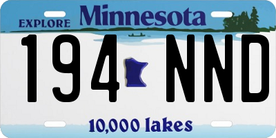 MN license plate 194NND