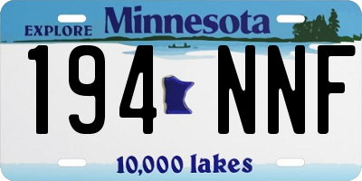 MN license plate 194NNF
