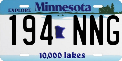 MN license plate 194NNG