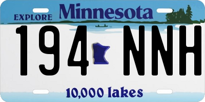 MN license plate 194NNH
