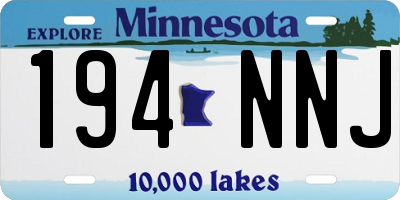 MN license plate 194NNJ