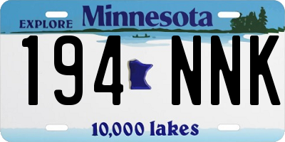 MN license plate 194NNK